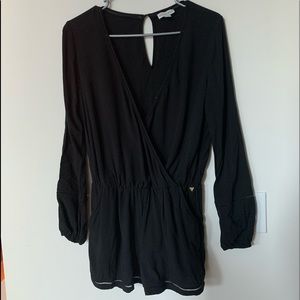 Guess black long sleeve romper